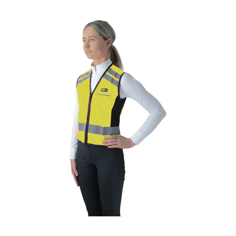 HyViz Waistcoat Please Pass Wide and Slow in Yellow-1
